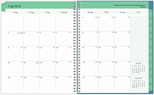 Blue Sky 2021-2022 Academic Year Teachers Weekly & Monthly Lesson Planner, 8.5" x 11", Flexible Cover, Wirebound, Ditsy Dapple Light (132002) - Image 3